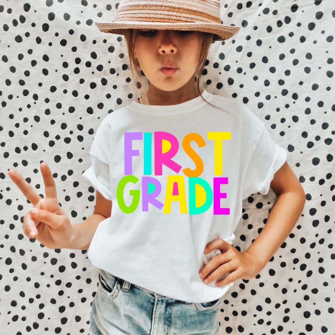 BRIGHT ALPHA BACK TO SCHOOL GRADE TEE