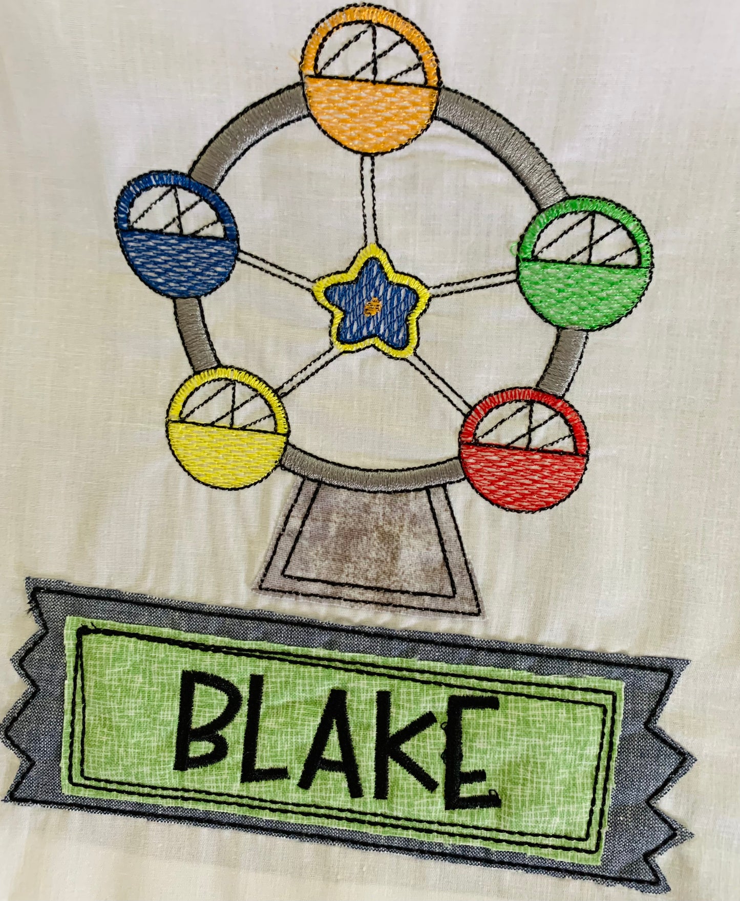 FAIR FERRIS WHEEL APPLIQUÉ BOYS TEE