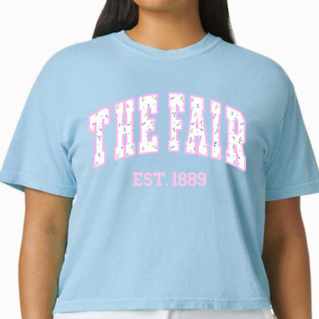 PRE-ORDER FAIR FLORAL TEE COMFORT COLOR CROPPED TEE