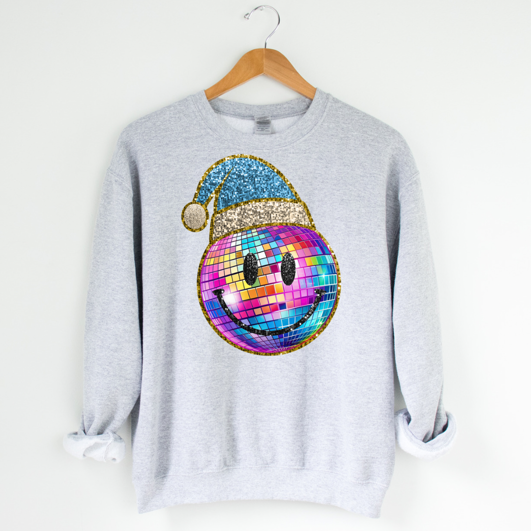 DISCO BALL SANTA SWEATSHIRT