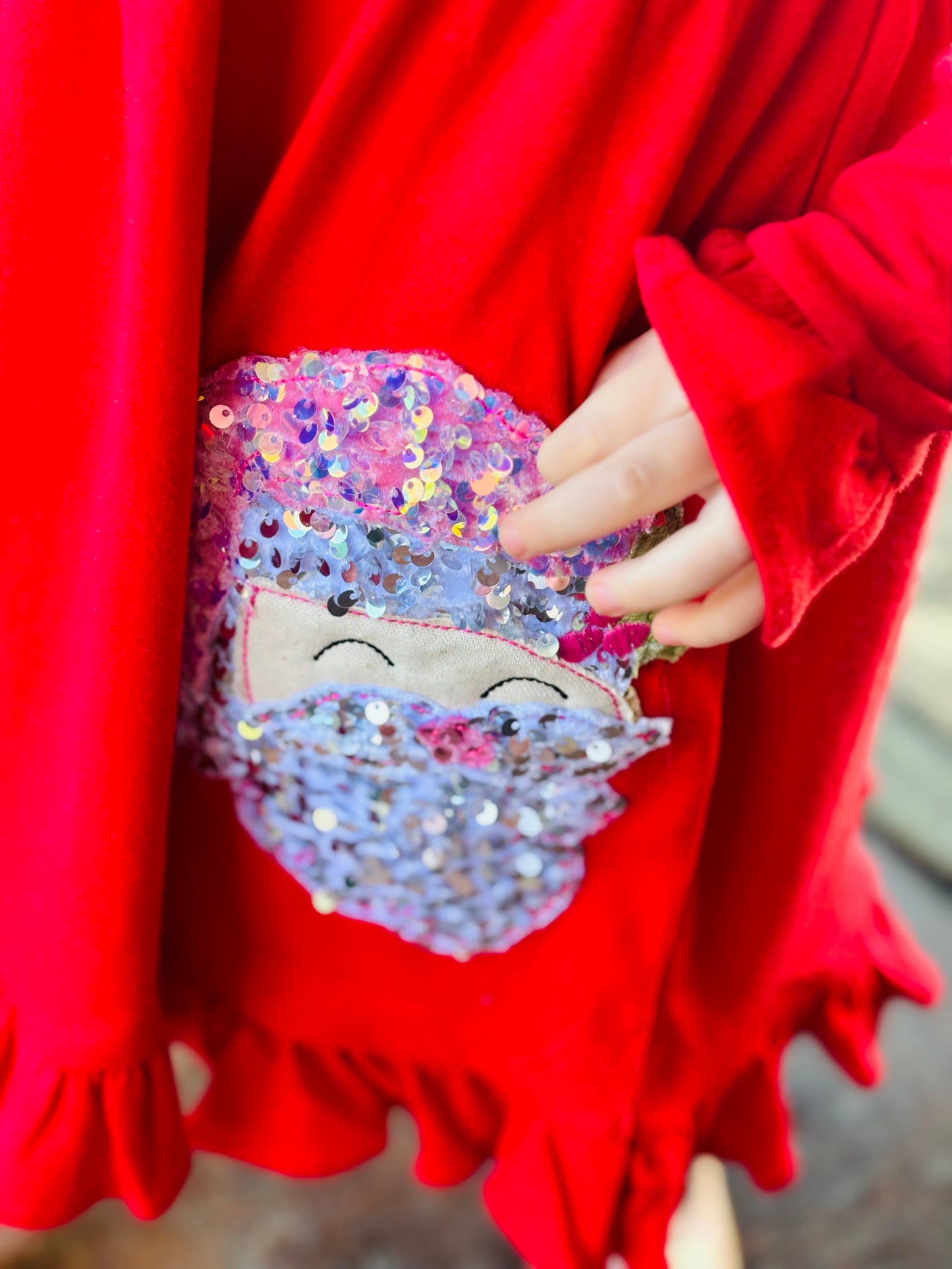 SEQUIN SANTA HO HO HO DRESS