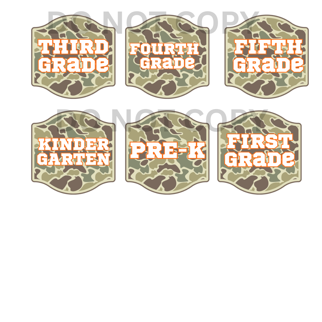 PRE- ORDER CAMO BACK TO SCHOOL TEE