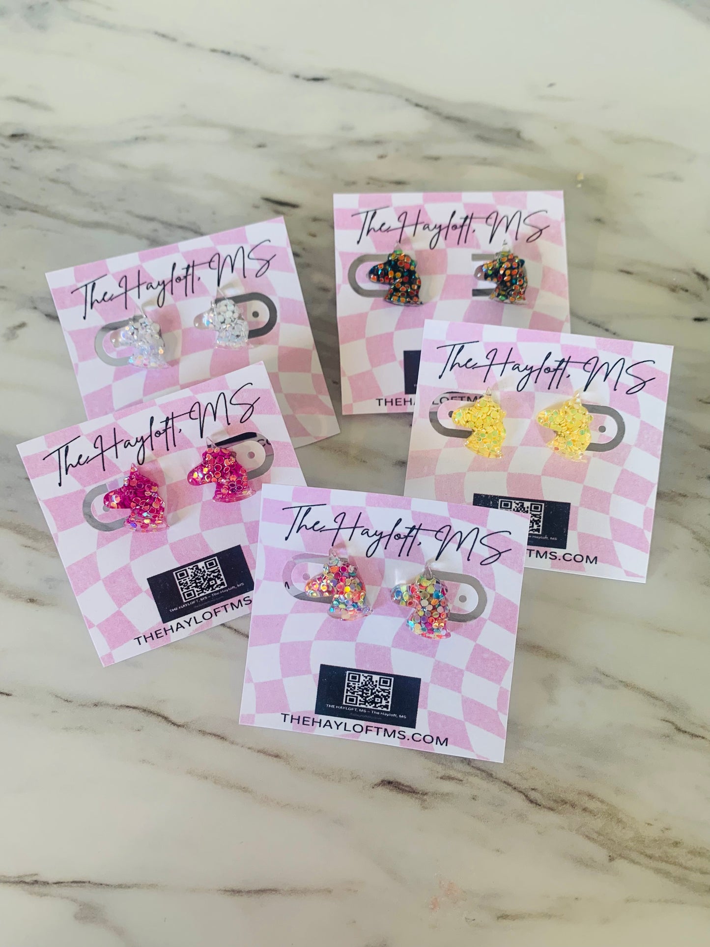 UNICORN π¦ CONFETTI EARRINGS