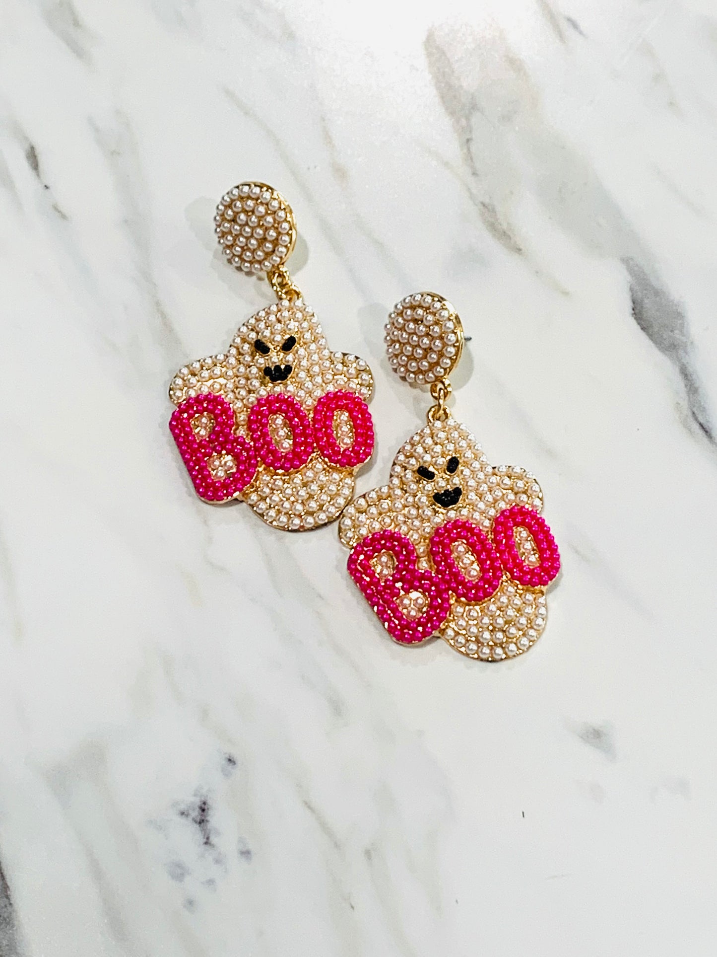 PINK BOO EARRINGS