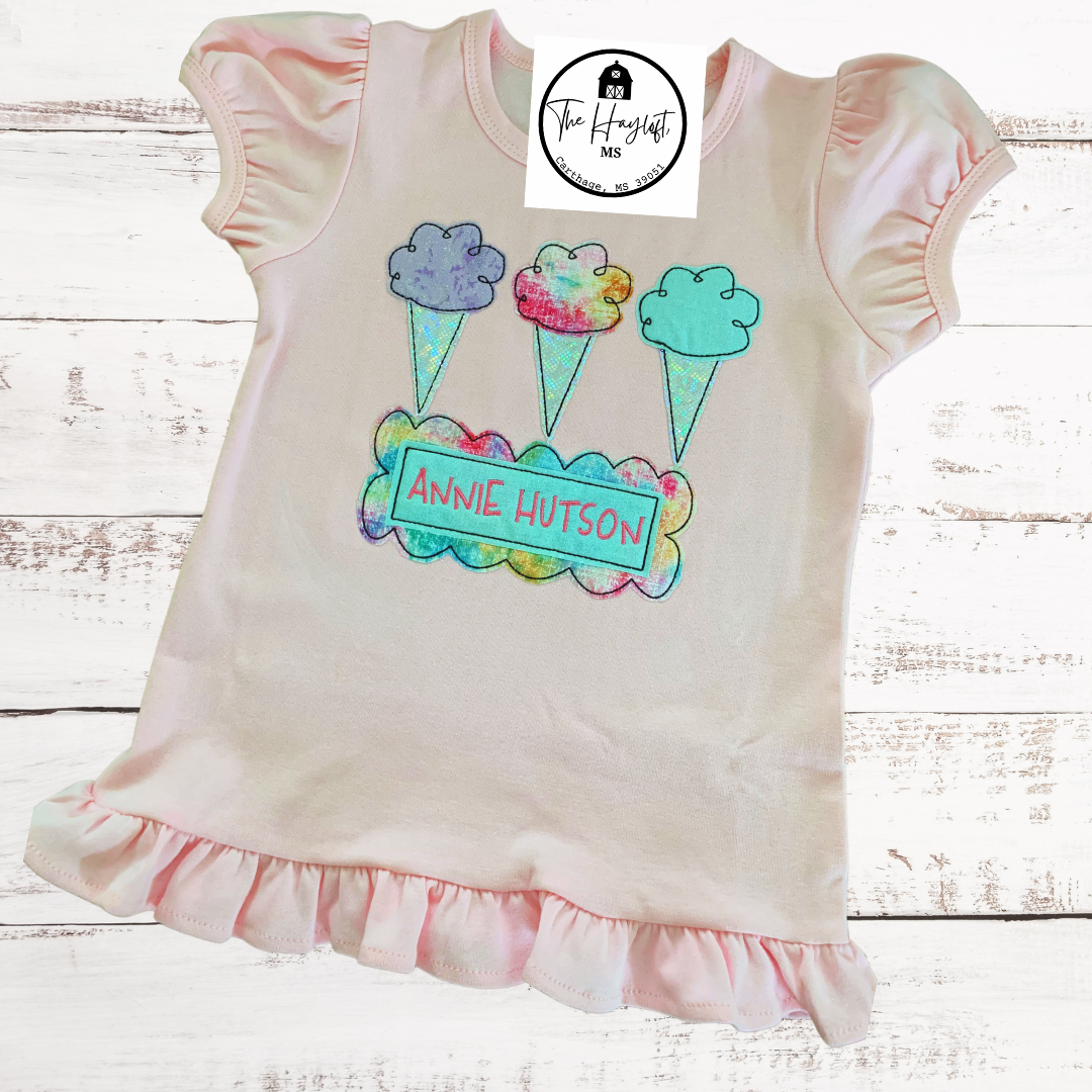 SUMMER SNOW CONE APPLIQUÉ TEE