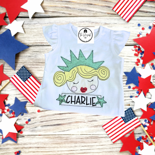 SEQUIN LADY LIBERTY TANK