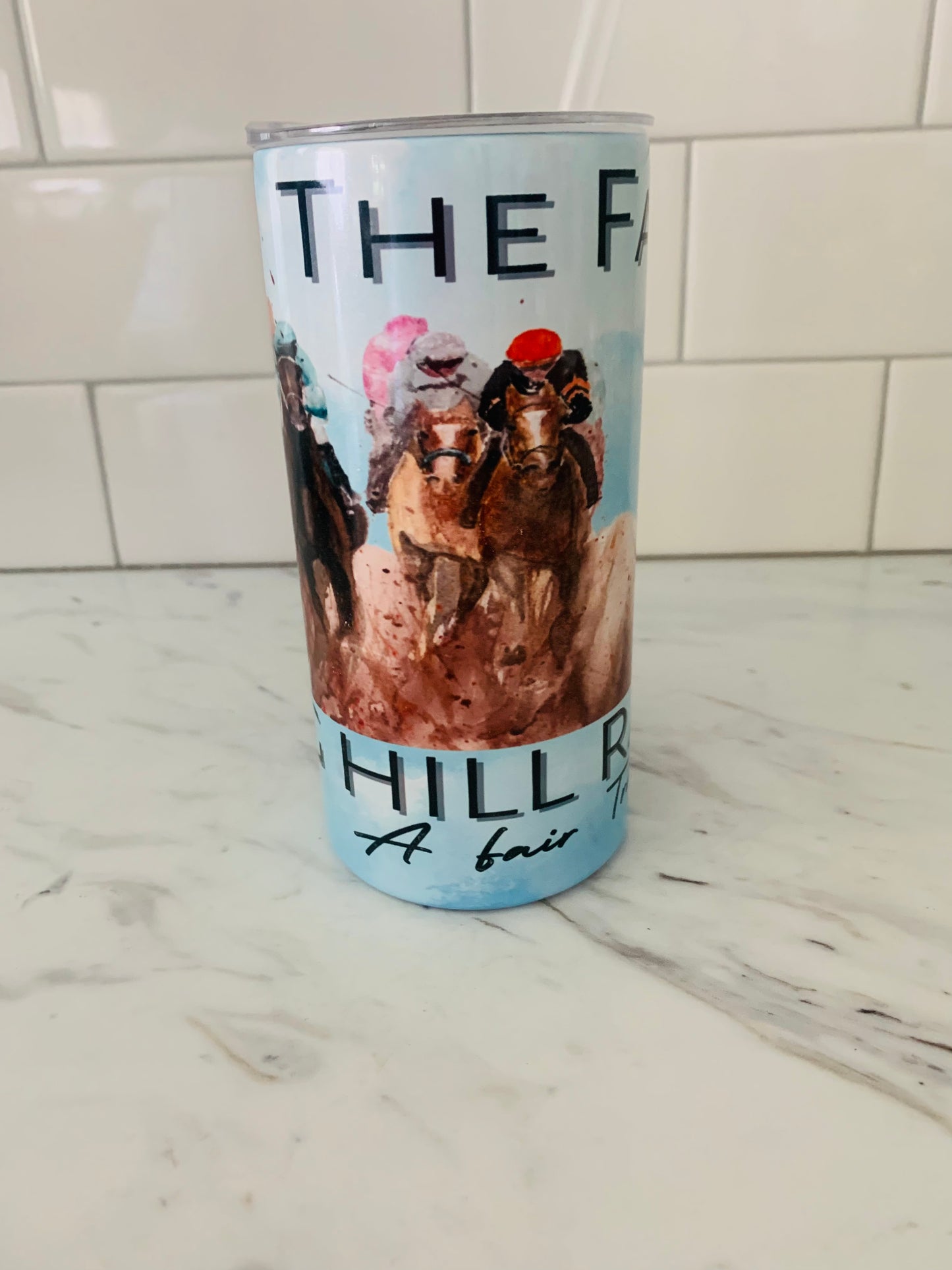 BIG HILL RACING TUMBLER/ TALL KOOZIE