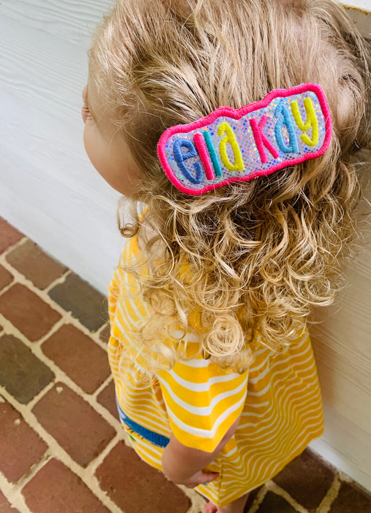 PERSONALIZED HAIR CLIPS