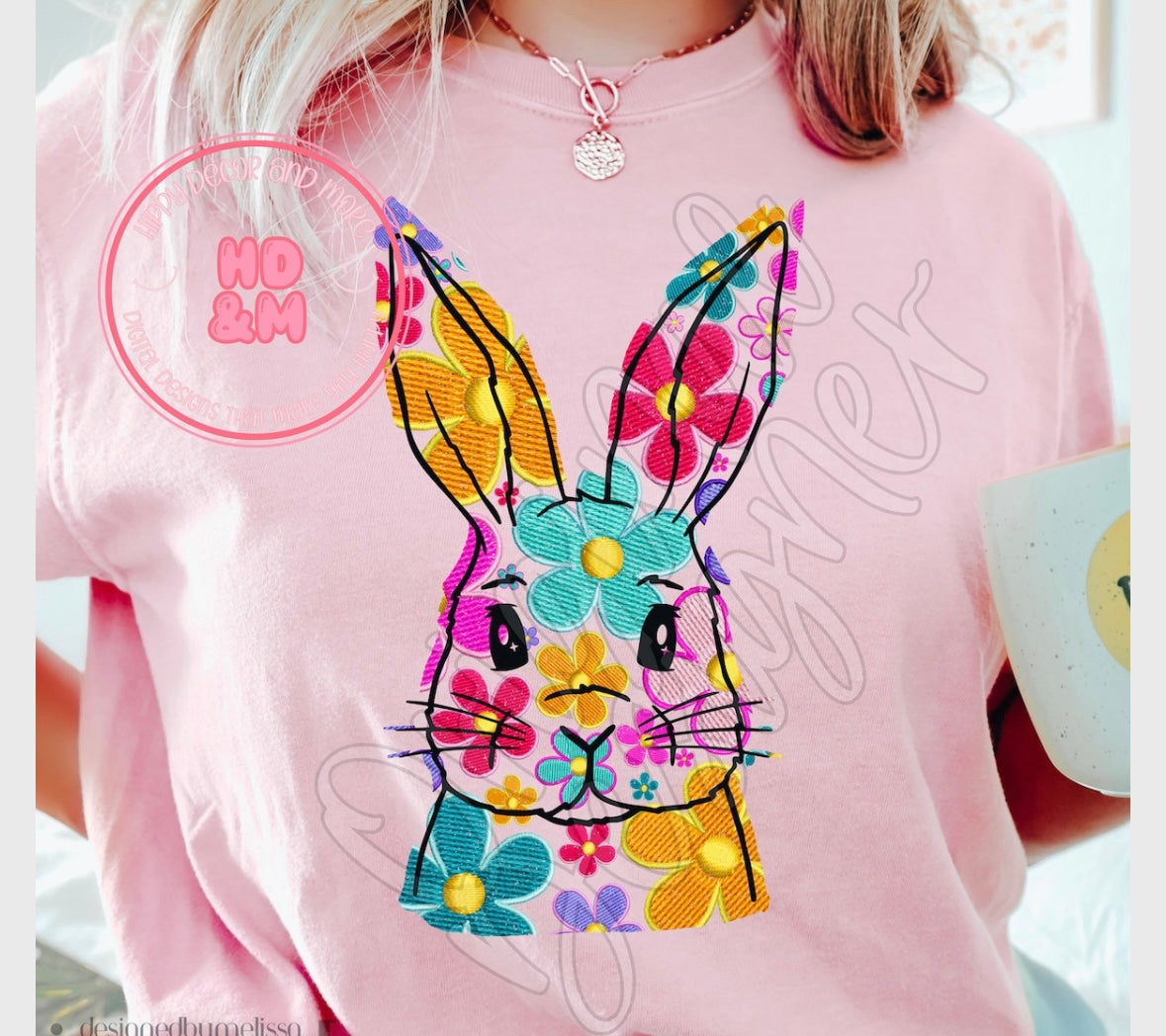 FLORAL BUNNY TEE