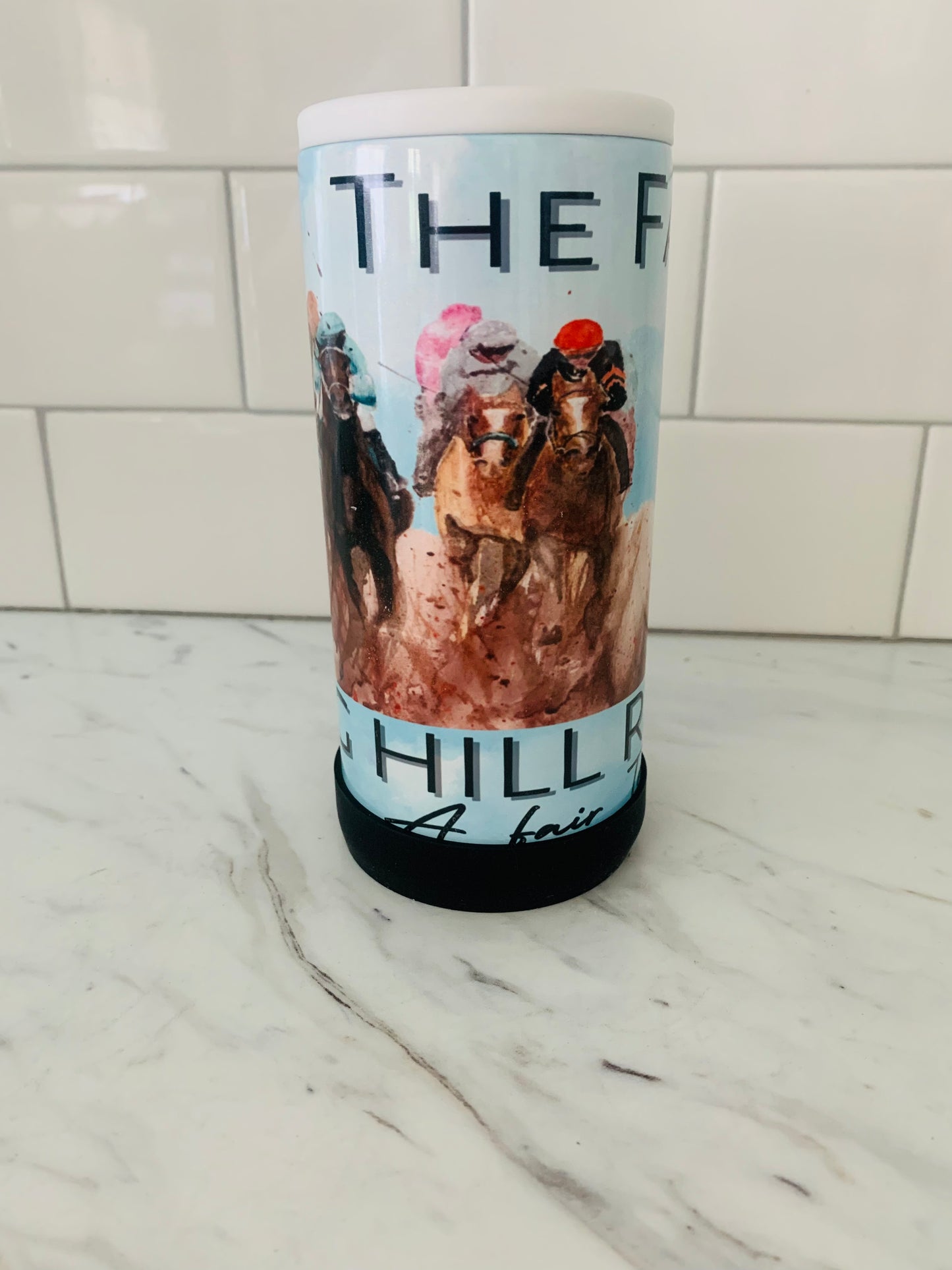 BIG HILL RACING TUMBLER/ TALL KOOZIE