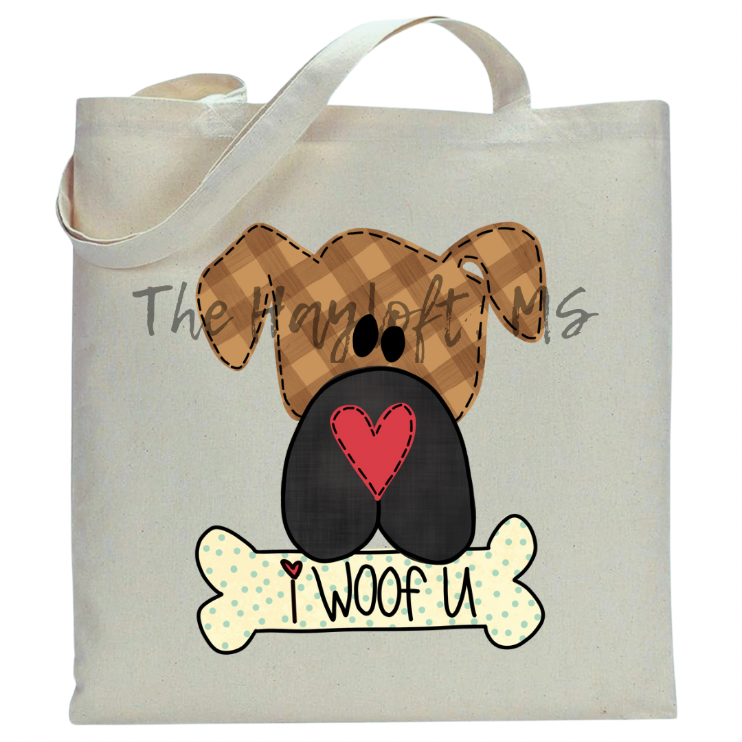 I WOOF YOU BOY TOTE