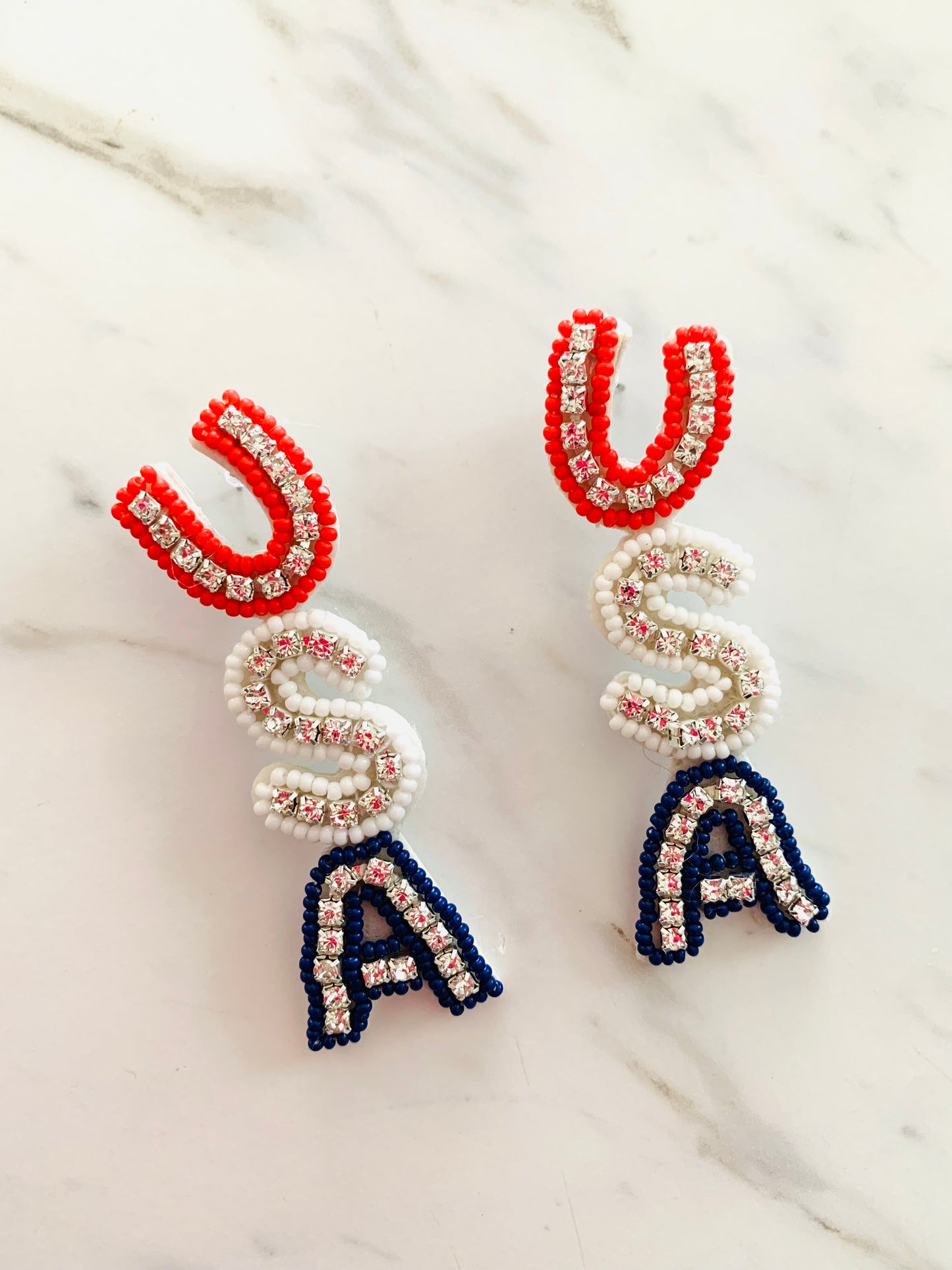 USA SEED-BEAD EARRINGS