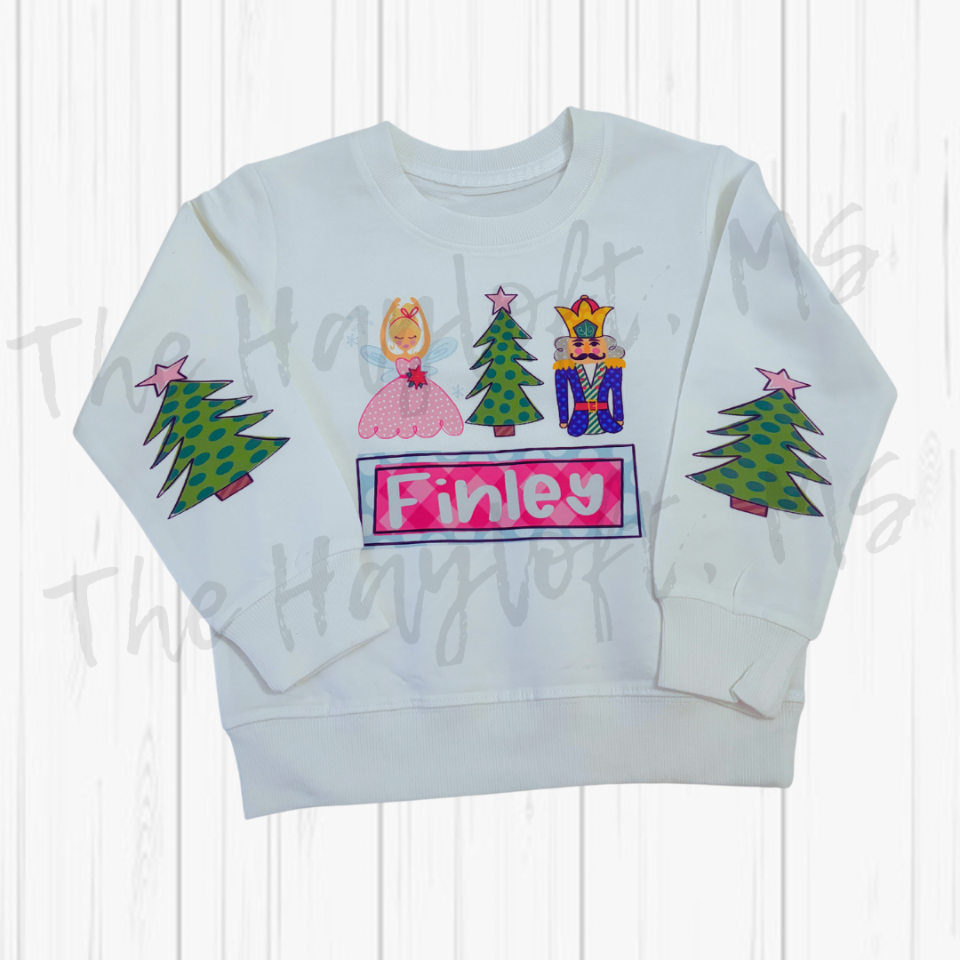 NUTCRACKER ELBOW PATCH SWEATSHIRT