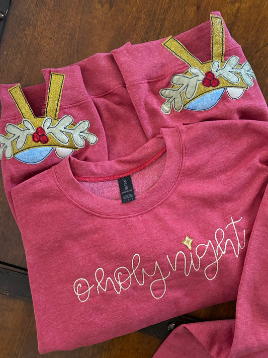 SPLIT SIDE OH HOLY NIGHT SWEATSHIRT