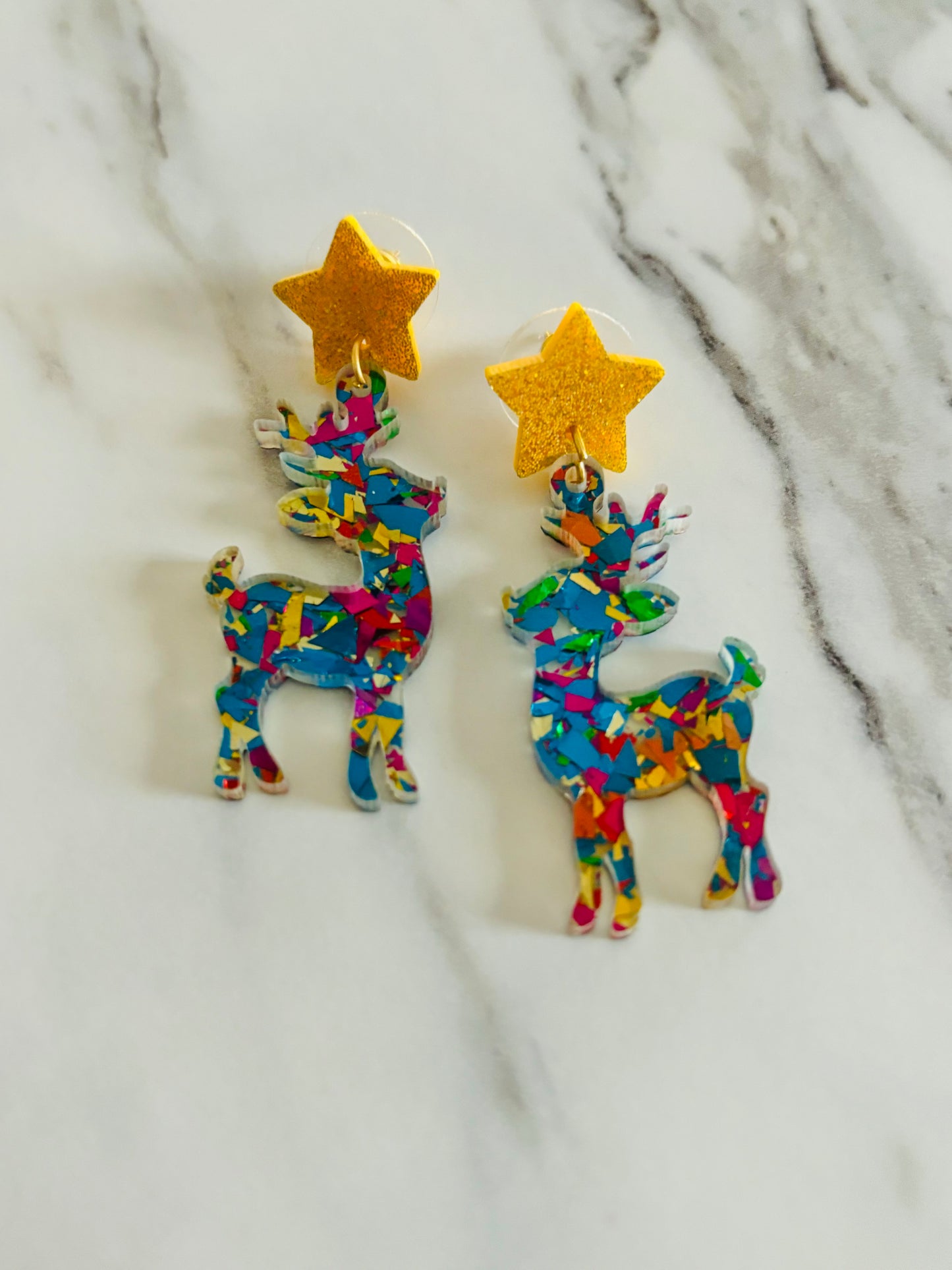 REINDEER CONFETTI EARRINGS