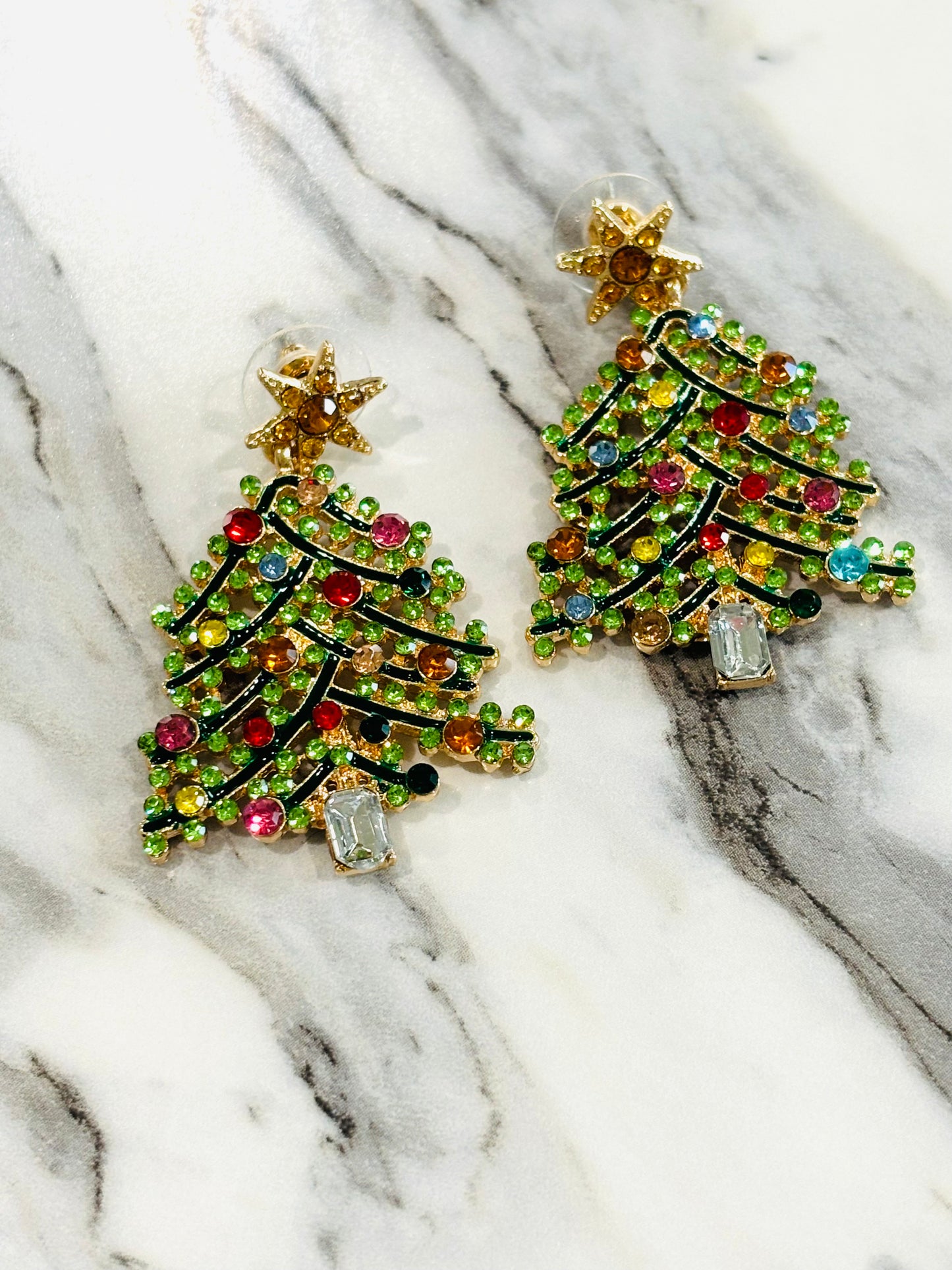 CHRISTMAS RHINSTONE EARRINGS