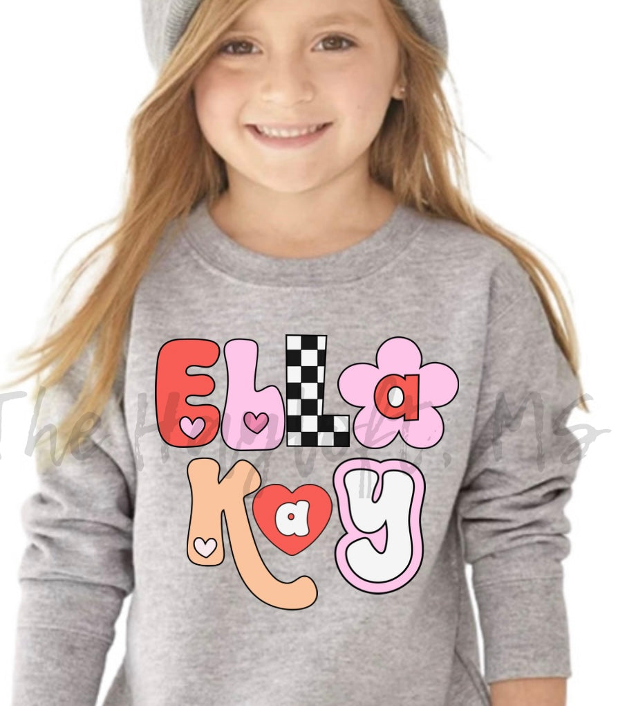 ALL IN LOVE NAME SWEATSHIRT