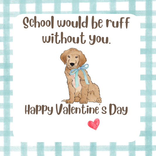 SCHOOL WOULD BE RUFF WITHOUT YOU V-DAY TAG