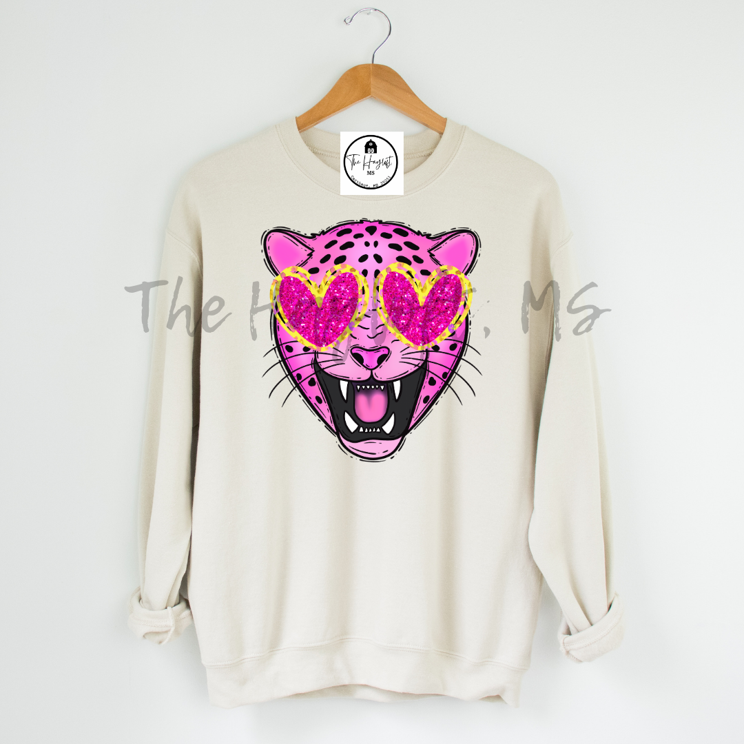 WILD CAT HEART EYES SWEATSHIRT