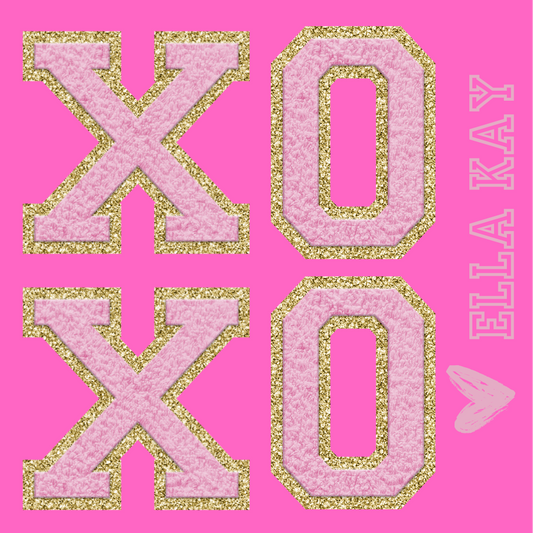 XOXO CHENILLE LETTER V DAY TAG