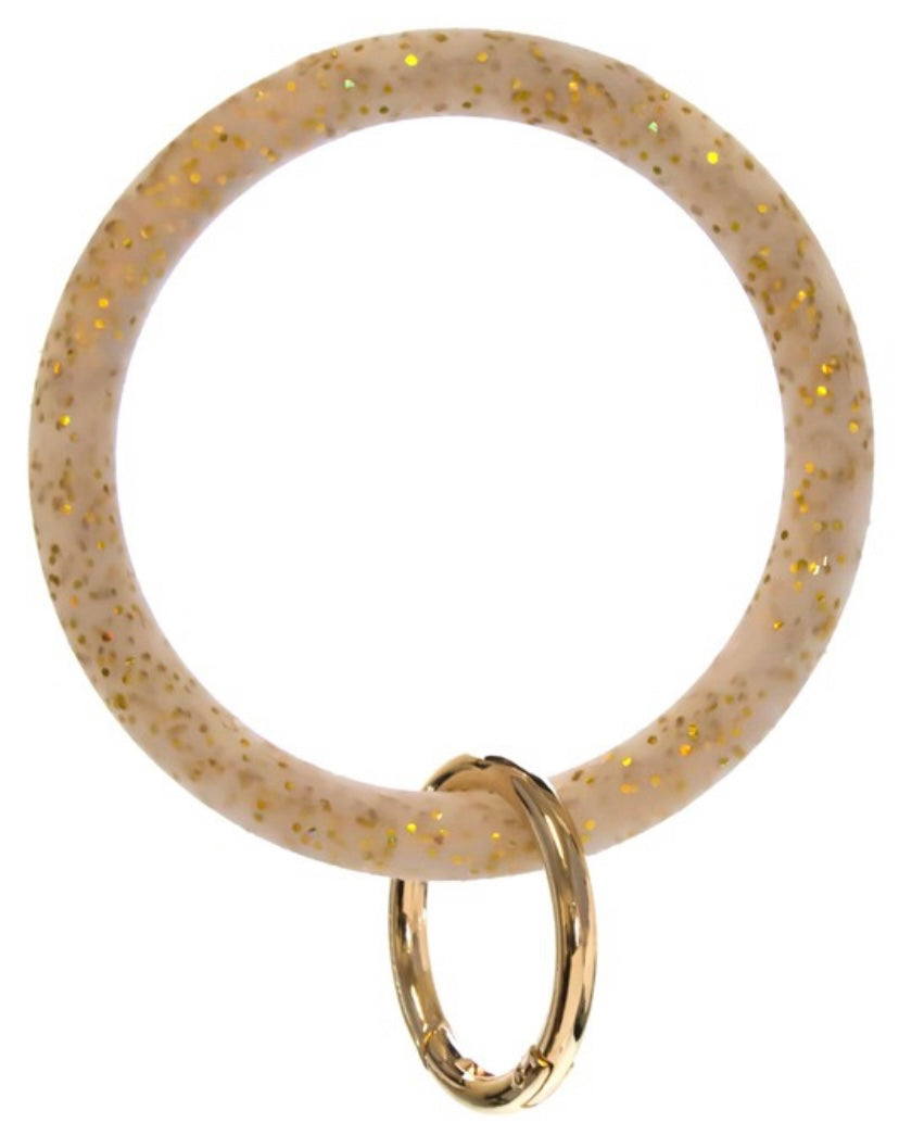 KEYCHAIN CIRCLE GLITTER