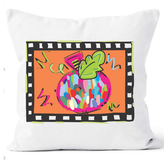 FRAMED PUMPKIN PILLOWCASE