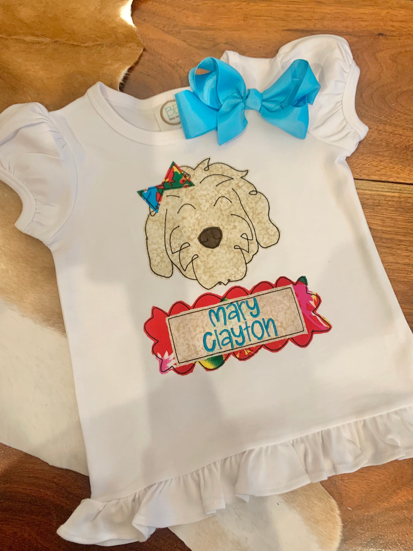 GIRLS SHORT SLEEVE GOLDEN DOODLE TEE