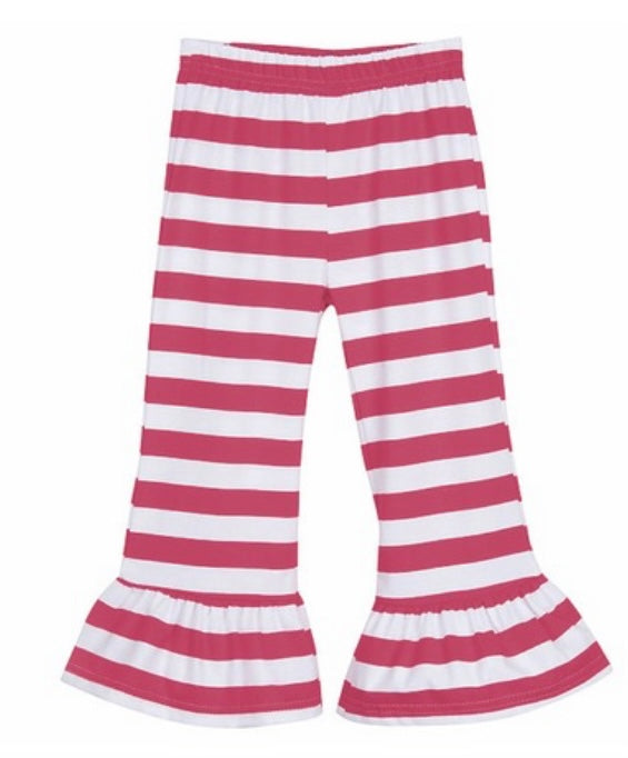 STRIPED RUFFLE PANTS PRE-ORDER