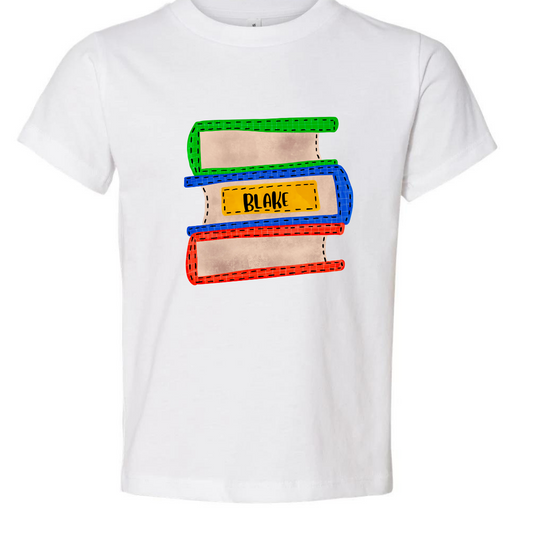 BOYS BACK TO SCHOOL BOOK TEE