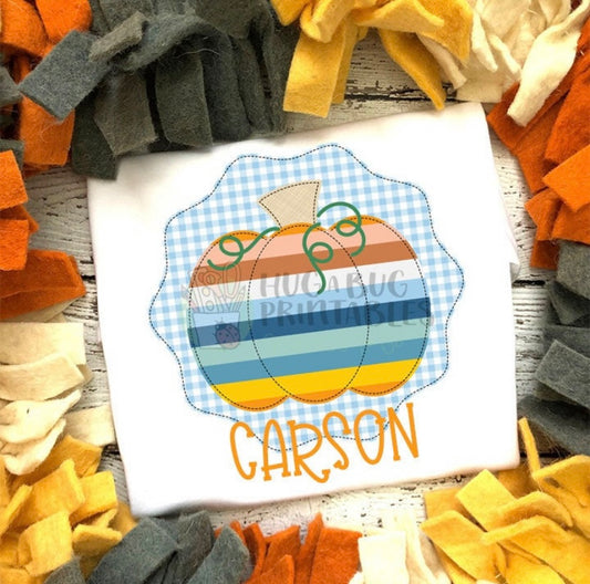 PRINTED STRIPED PUMPKIN WITH FRAME