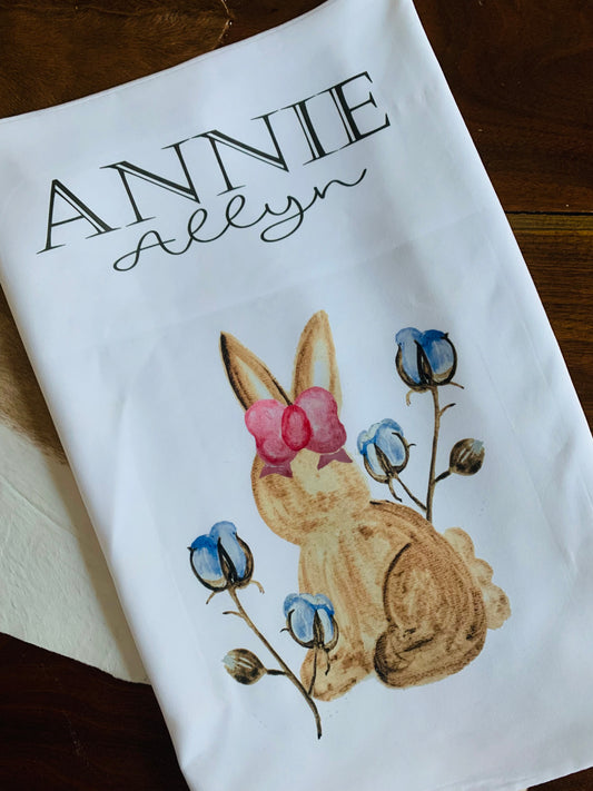 PERSONALIZED GIRL BUNNY PILLOW