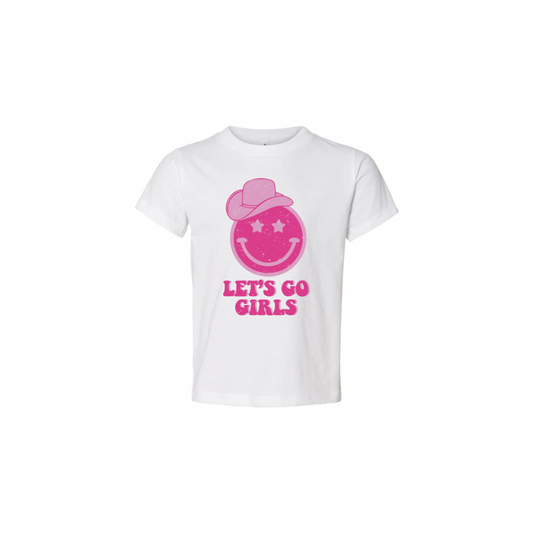 GIRLS LETS GO GIRLS SMILEY TEE