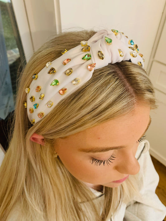 MULTICOLOR RHINESTONE HEADBAND