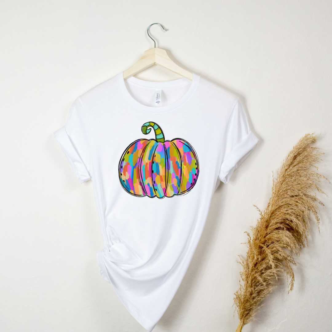 WOMENS COLORFUL PUMPKIN TEE