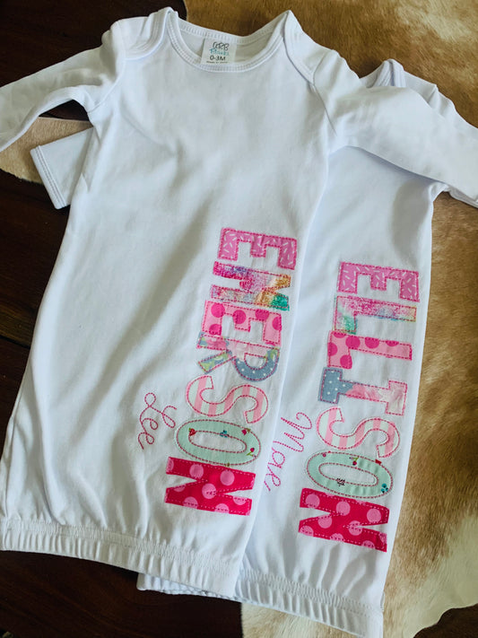 MONOGRAMMED BABY GOWNS