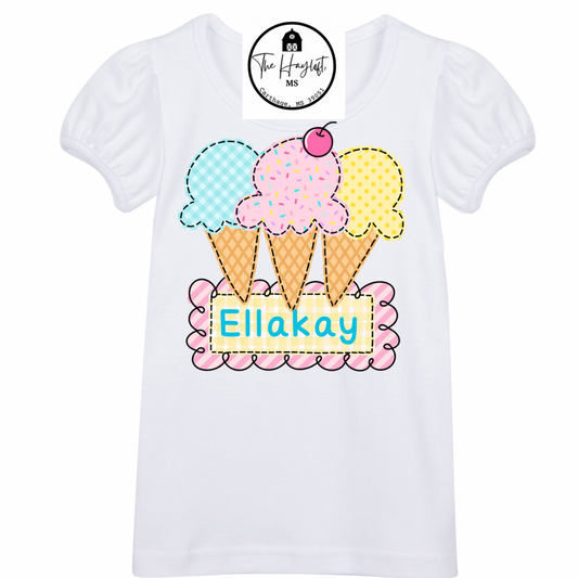 GIRLS ICE CREAM TEE