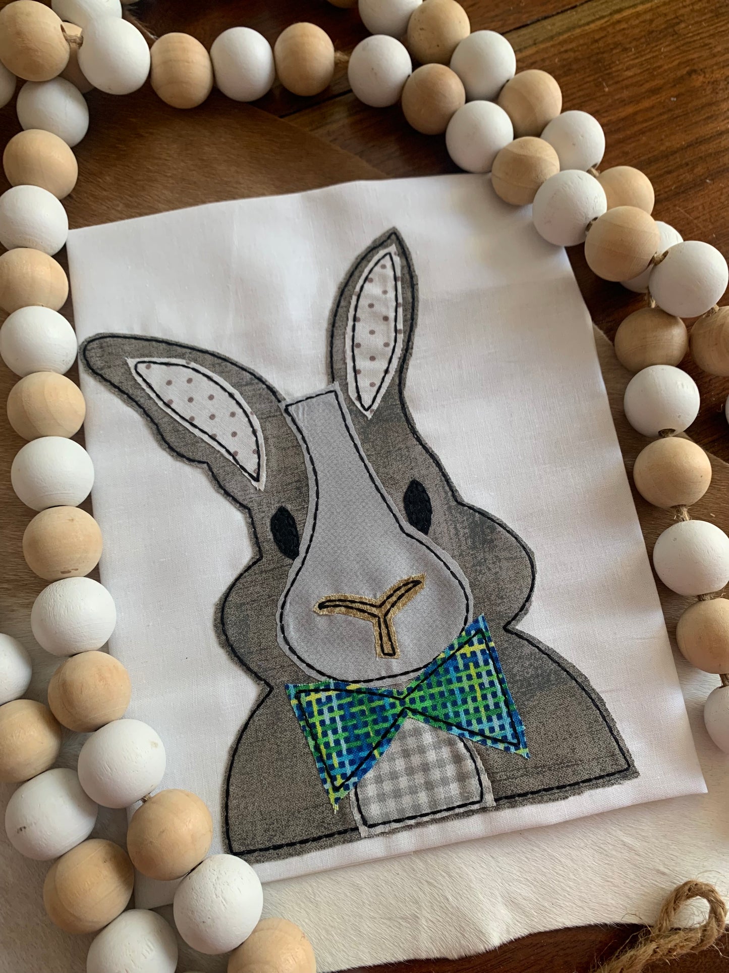 EASTER BOW TIE BUNNY BOYS SHORT SLEEVE