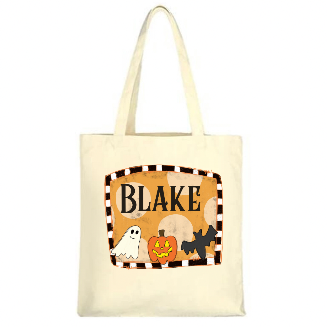 PERSONALIZED HALLOWEEN TRICK OR TREAT BAG