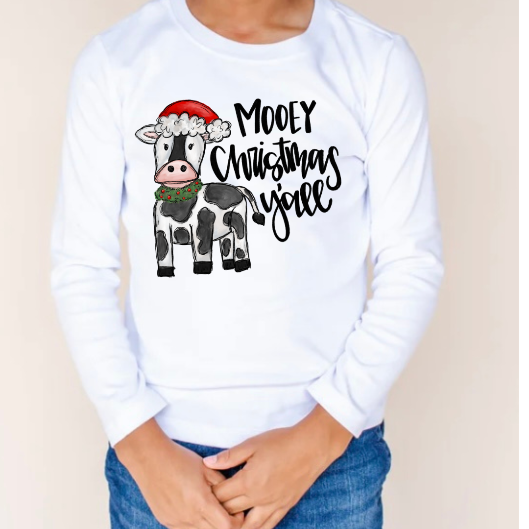 MOOEY CHRISTMAS YALL TEE SHORT SLEEVE/LONG SLEEVE