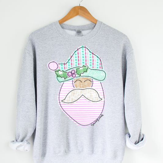 SANTA GIRLIE PRINTED TEE/SWEATSHIRT