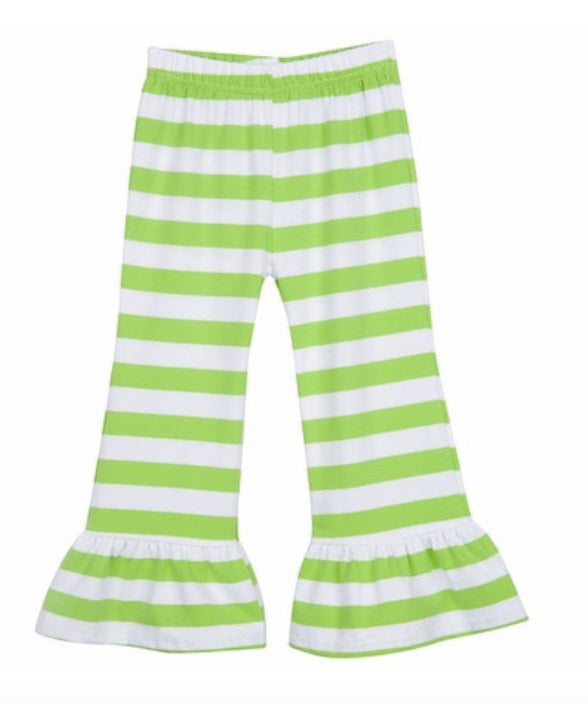 STRIPED RUFFLE PANTS PRE-ORDER
