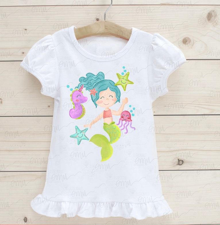 PRINTED MERMAID TEE