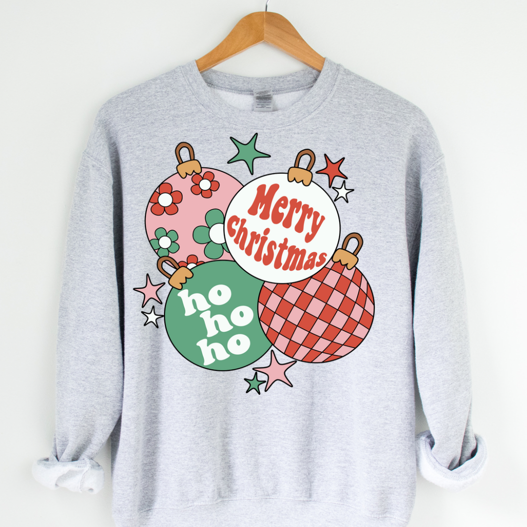 RETRO CHRISTMAS ORNAMENT TEE/SWEATSHIRT