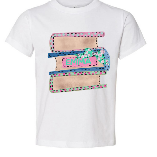 GIRLS BACK TO SCHOOL BOOK TEE