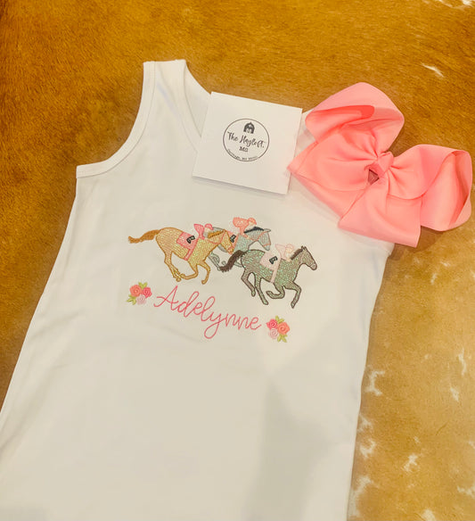 GIRLS RACE HORSE TANK