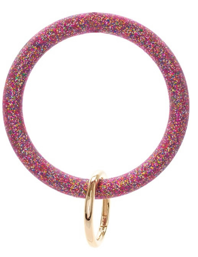 KEYCHAIN CIRCLE GLITTER