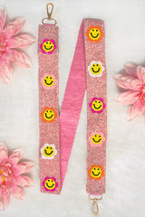 ALL SMILES SEED BEAD GUITAR PURSE STRAP