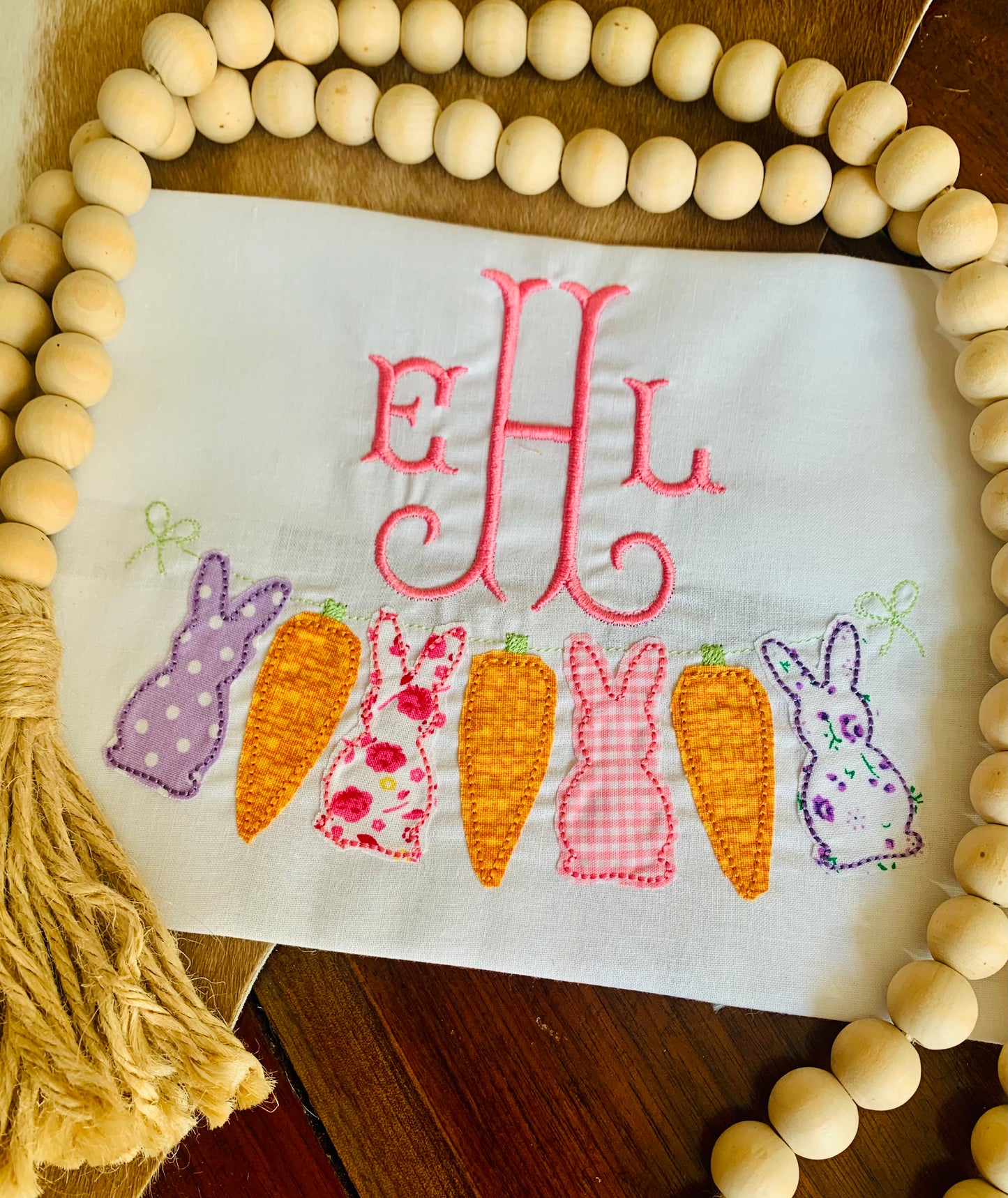 EASTER BUNNY/CARROTS TEA TOWEL