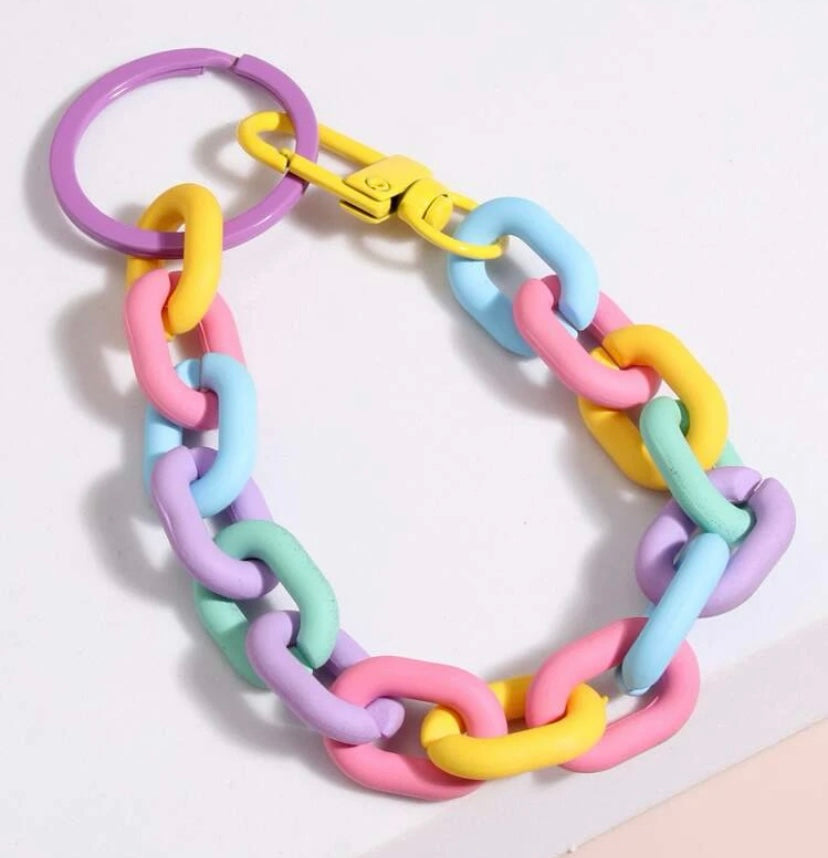 CANDY COLORS BRACELET KEYCHAIN