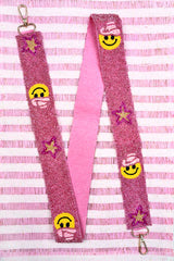 COWGIRL SMILES SEED BEAD GUITAR PURSE STRAP